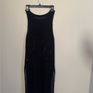 Black Mesh Sleeveless Dress/Swimsuit Cover Up
